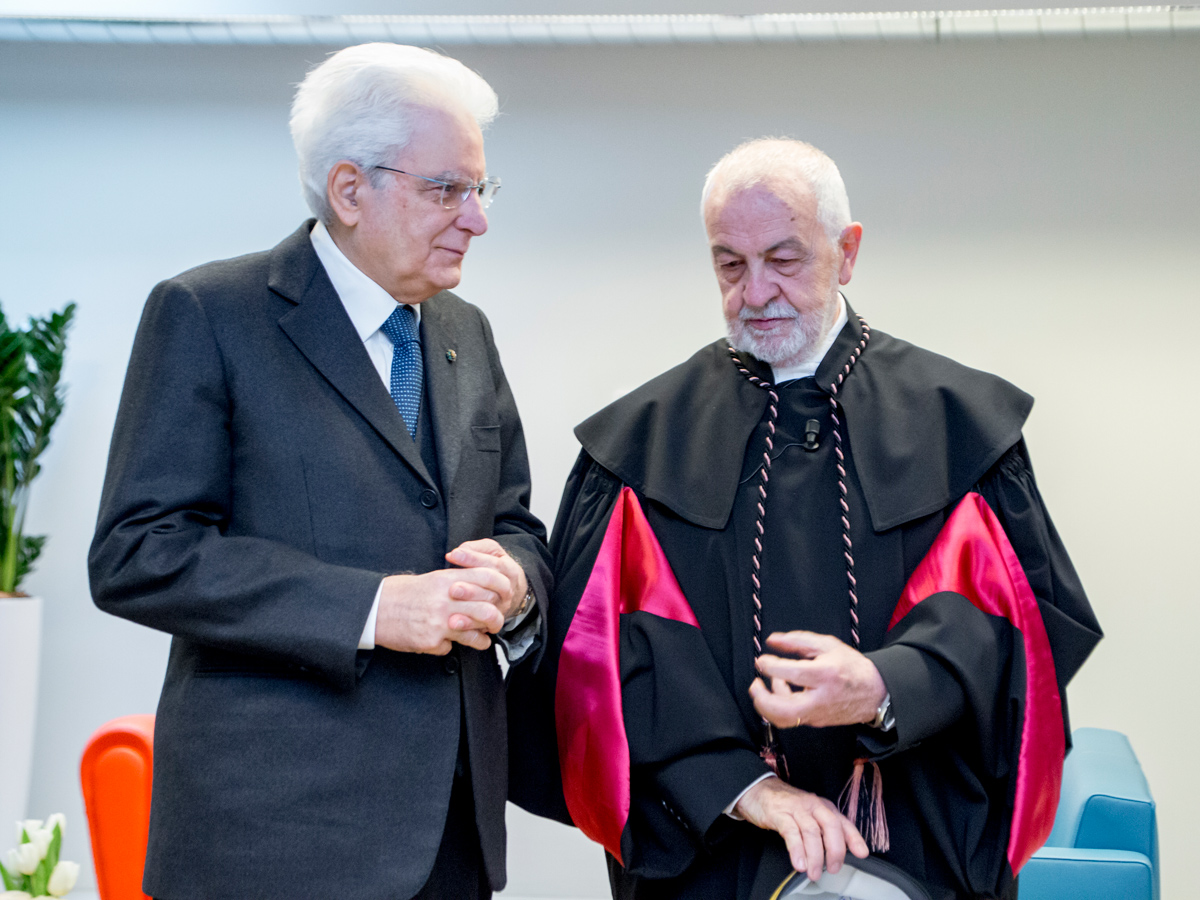 Gianni Canova e il Presidente della Repubblica Sergio Mattarella