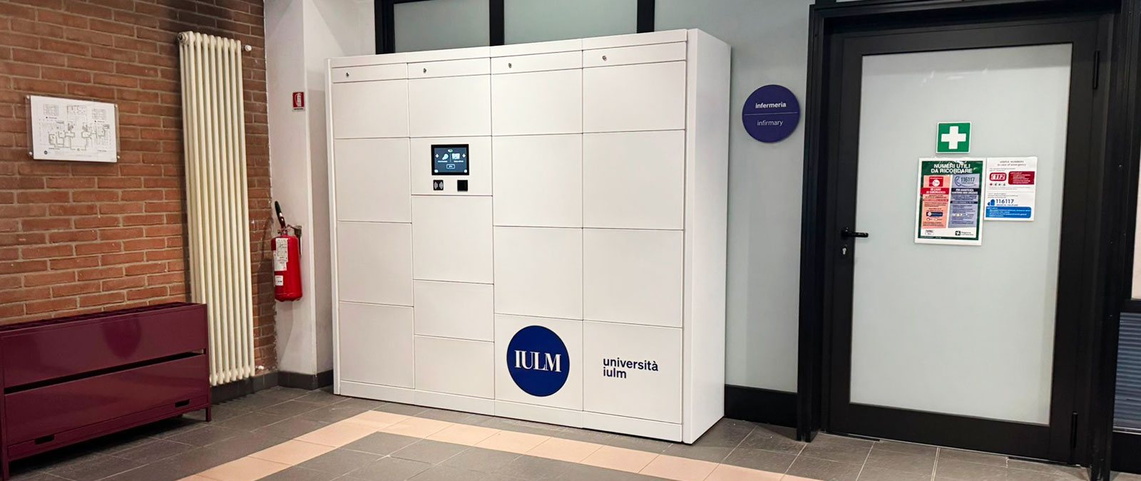 Nuovo locker per gli studenti nel building IULM 1